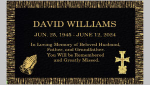 28inch × 20inch Standard Flat Bronze Headstone – Cemetery Grave Memorial Plaque
