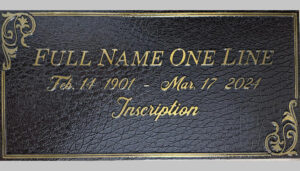 24inch × 12inch Bronze Cemetery Marker – Flat Memorial Plaque for Grave Headston