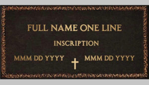 24inch × 12inch Bronze Companion Grave Marker – Military Veteran Style Memorial Plaque